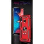 Wholesale Samsung Galaxy A20 / A30 Tech Armor Ring Grip Case with Metal Plate (Rose Gold)